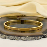 Statement Golden Stainless Steel Kada With Waterproof and Anti Tarnish